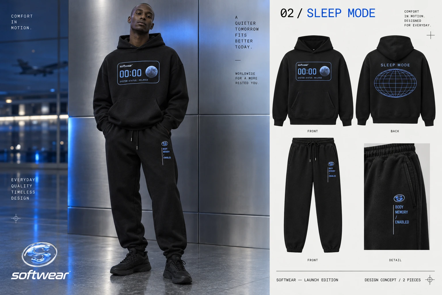 SLEEP MODE original Softwear outfit concept board