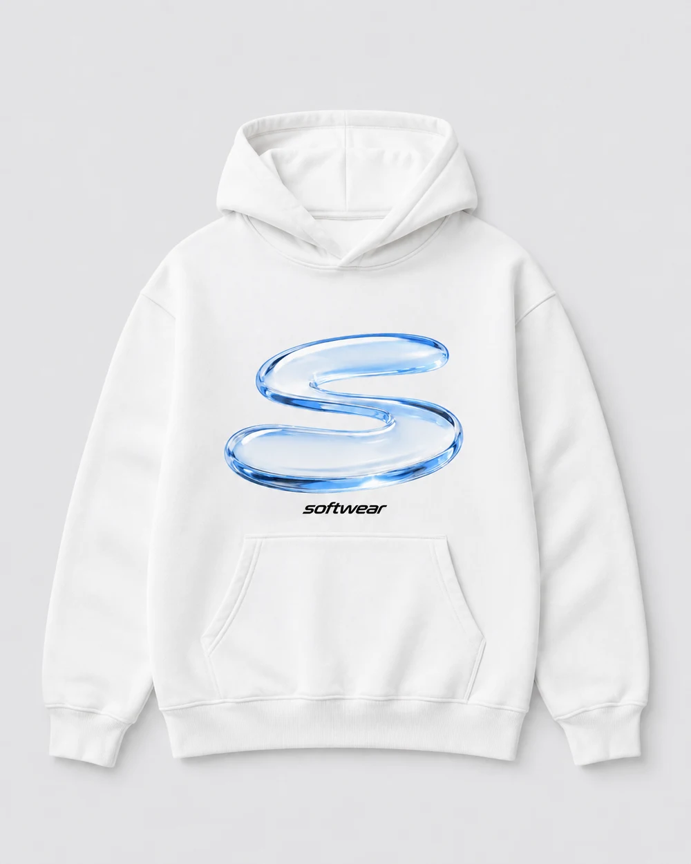 Aero S Hoodie print mockup in cloud white