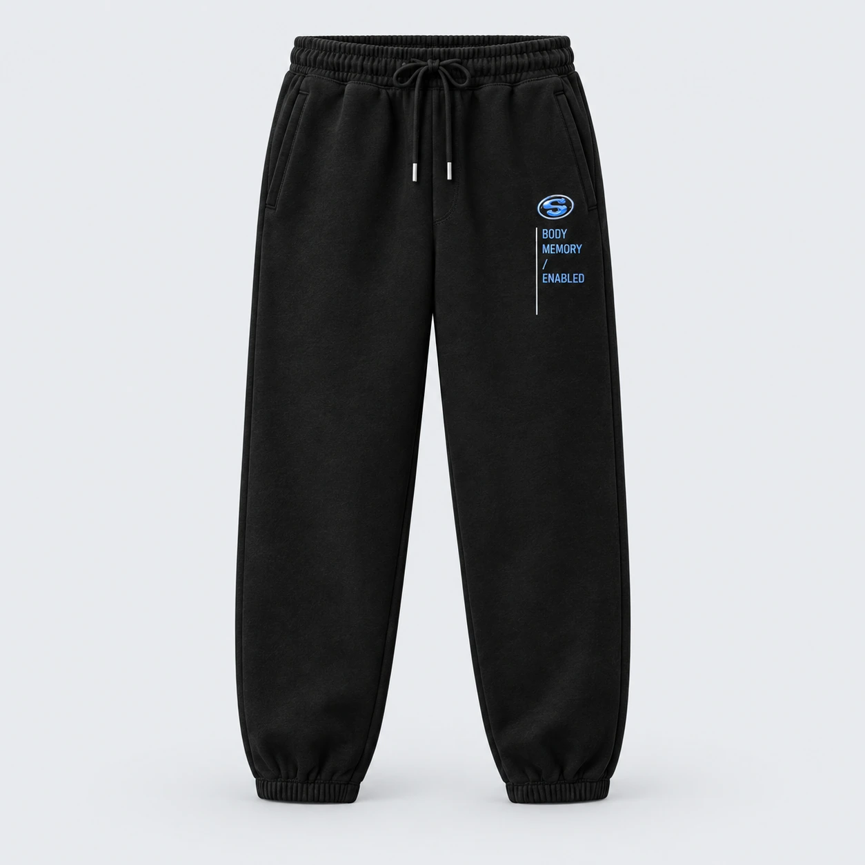 Sleep Mode Sweatpants print mockup in washed black